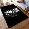 Trapstar Bergenrussen King Joe Wordmark Black Rug, Black Drill Streetwear Style Design, Cozy Floor Decor, Soft Touch, and All Seasons Gift