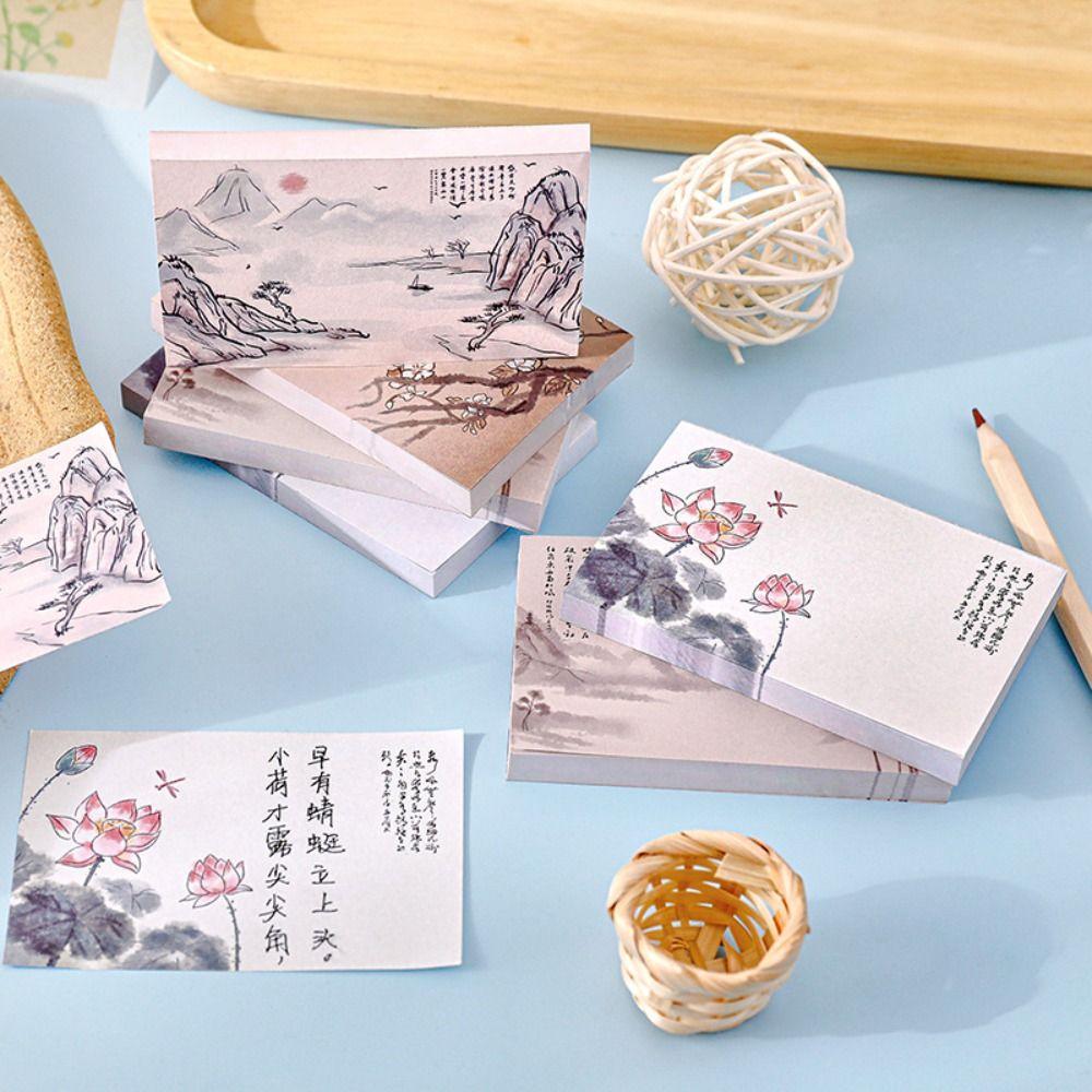 5 pcs/bag Write Smoothly Chinese Traditional Poetry Memo Pad Non-Sticky Note Pad  Graduation Season