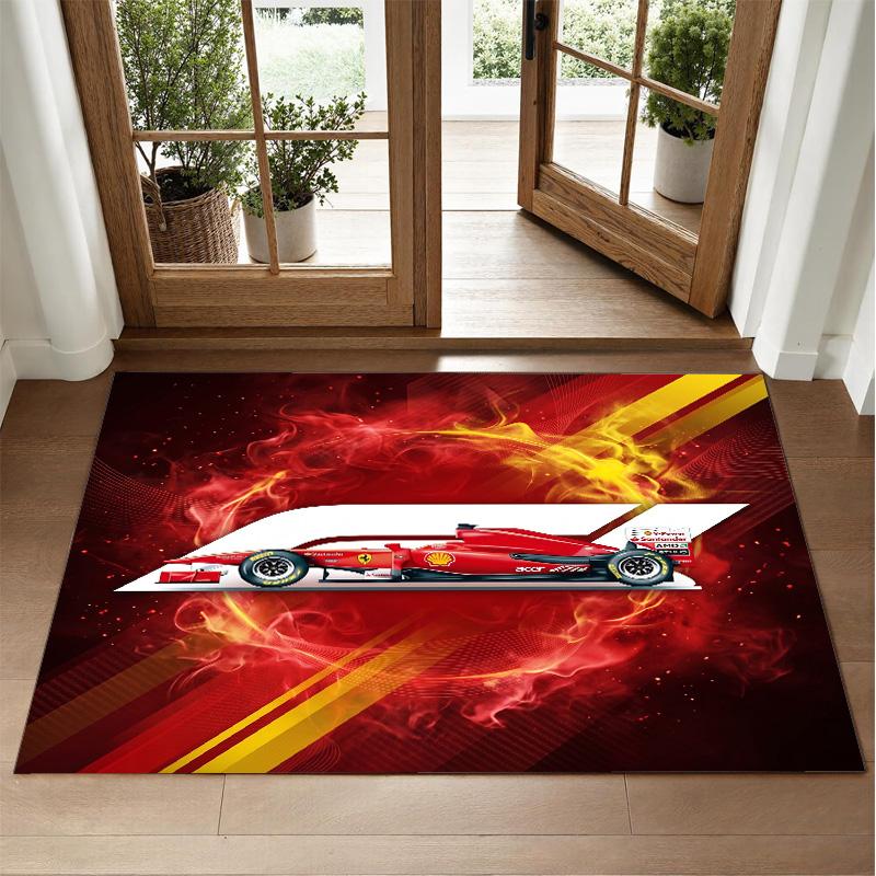 F1 Design Crystal Velvet Rug Soft Decorative Mat for Bedroom Entrance