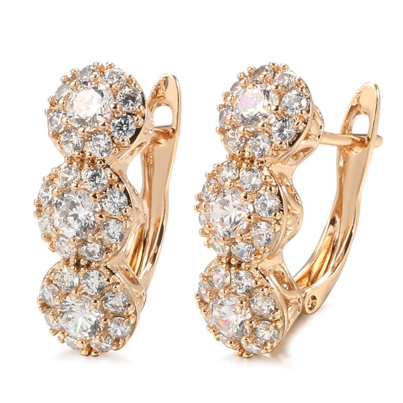 

Роскошные серьги-подвески Kinel с цирконием для женщин