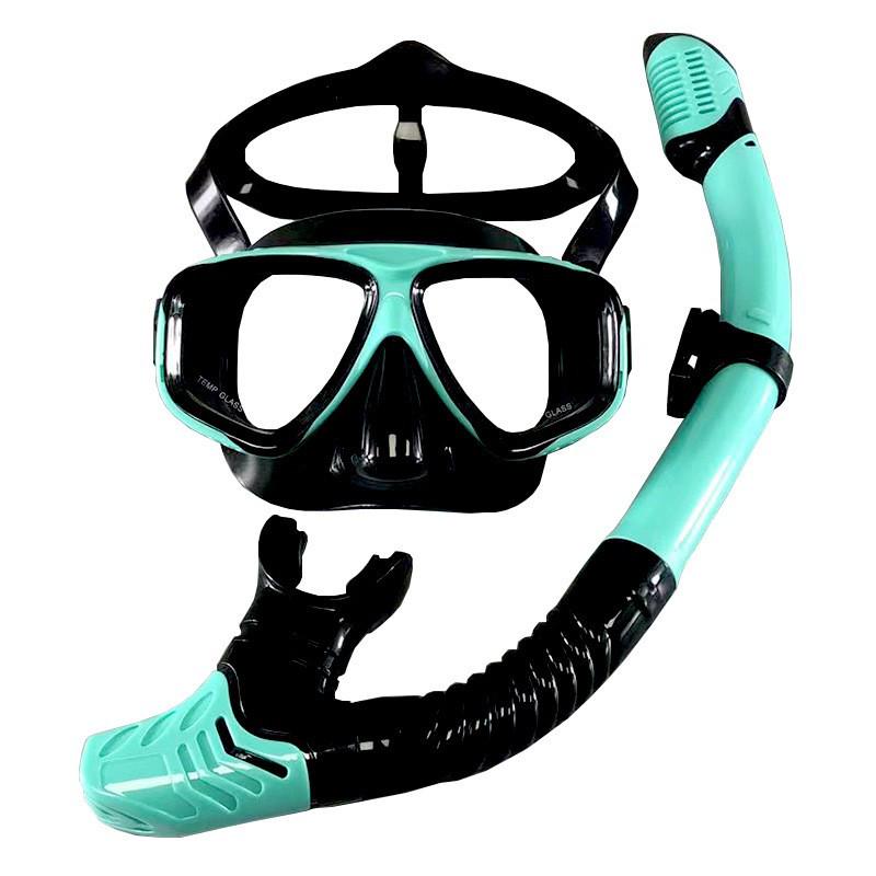 Adult Unisex Scuba and Snorkel Set with Myopia Dive Mask