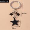 Cute Alloy Star Keychain Metal Keyring Pendants for Car Key Holder Handbag Decor Charms DIY Jewelry Accessories