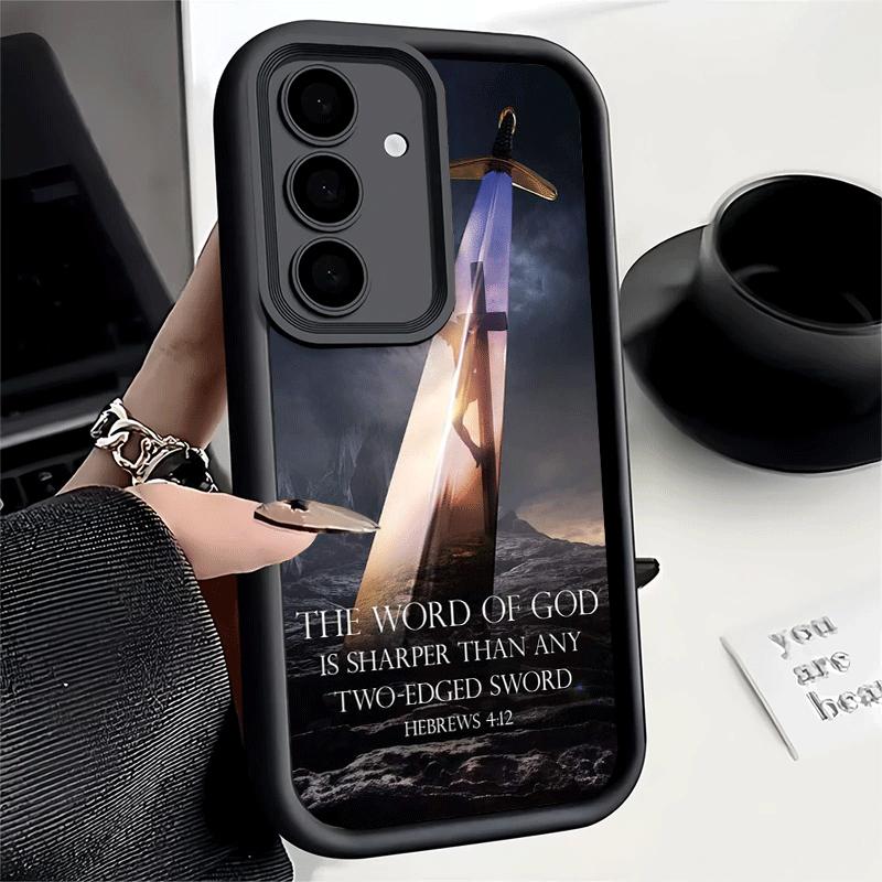 

Phone Case for Samsung Galaxy S26 S25 Ultra S24 FE God Jesus Pray Cross Bible Shell S23 Plus S22 + S21 S20 5G Soft Silicone Fund Samsung S25