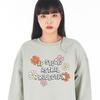 ASTRAL PROJECTION Oversized Drop Shoulder Flower Sweatshirt_Mint