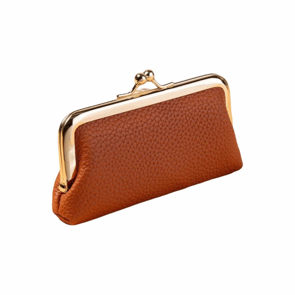 Secure Closure PU Buckle Coin Purse Large Capacity Lipstick Storage Bag  Evening Out