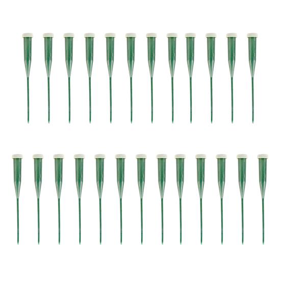 25 Pcs 6 Inch/12 Inch Green Floral Water Tubes Reusable Plastic Stem Water Tubes with Silicone Caps for Flower Stem Arrangements Florist Supplies