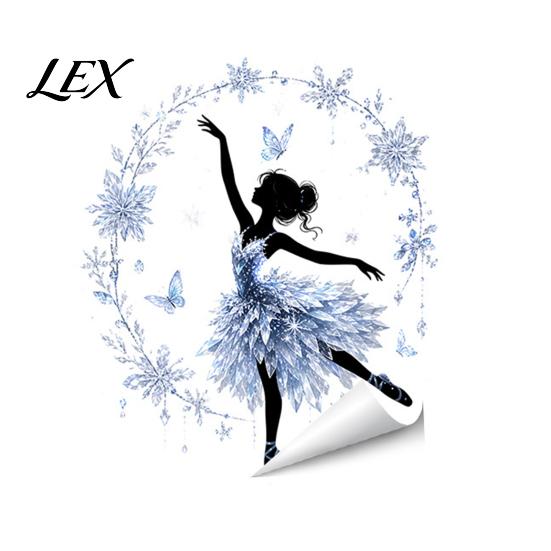 Removable Vinyl Wall Decor Christmas Ballet Girl Static Window Clings, Xmas Glass Decals, Winter Non Adhesive Residue Film Ballerina Elf Stickers for