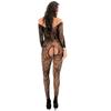 Kvinnor Hot Sexig Genomskinlig Grenlös Off Shoulder Netted Bodystocking Sovkläder