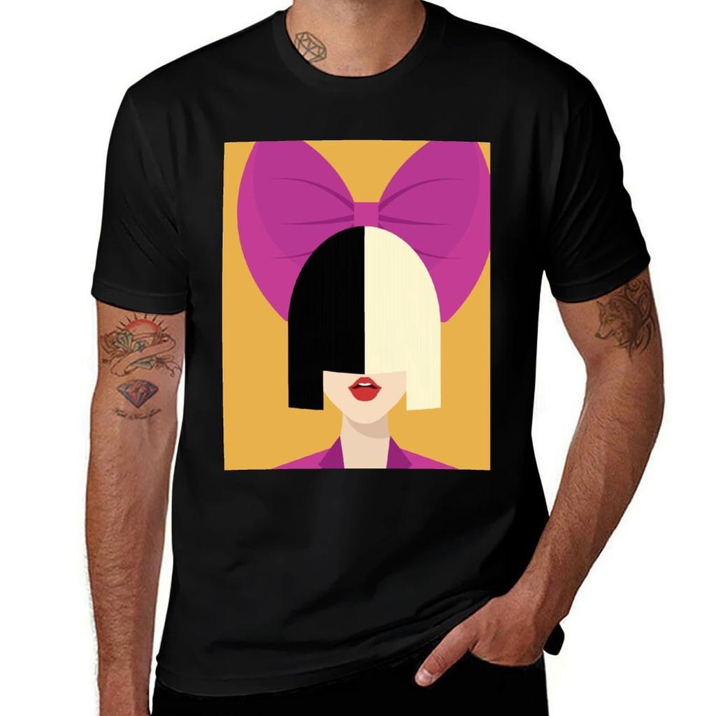 Pop Culture Mashup Art : Singer Girl T-Shirt T Shirts for Man Graphic Funny Cotton T Shirts Man 100% T-Shirt