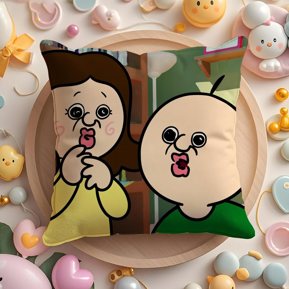 BBbangbbangs DDiary Cartoon Pillow Case Soft Plush Fabric DoubleSided Printed Cushion Cover Warm Winter Sofa Pillow Case