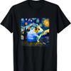Cute Guinea Pig Lover Shirt Starry Night Men Women Artistic T-Shirt