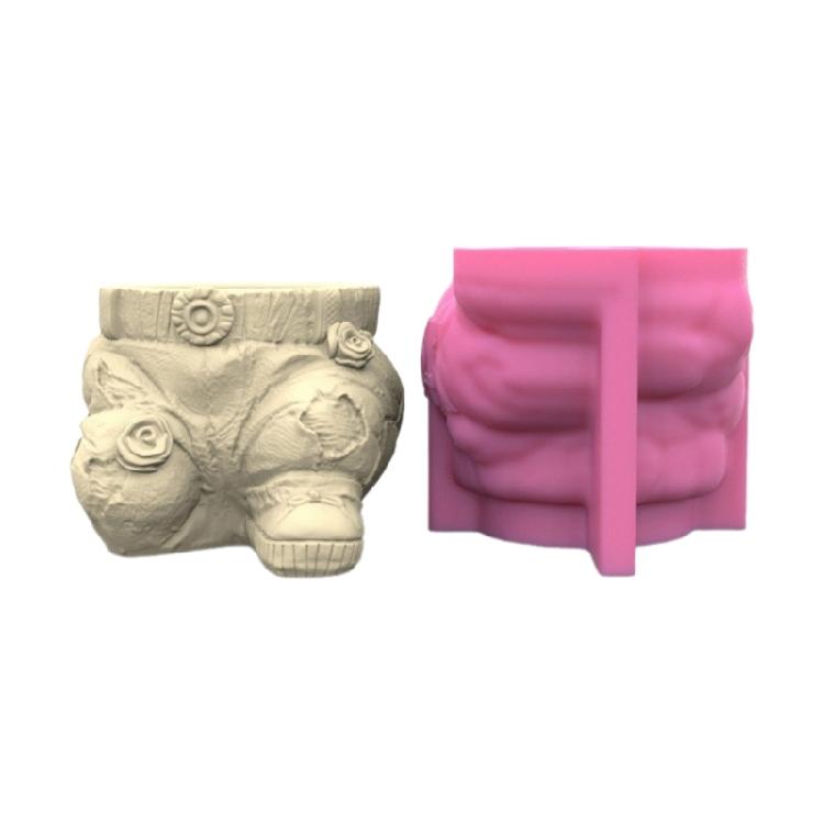

Pen Holder Silicone Mold Pants Shaped Table Ornament Mould DIY Succulent Planter 1