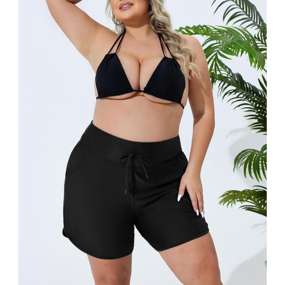 High Waisted Xxl Board Shorts Womens Swim Shorts Long Women's High