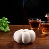 Creative Ceramic Pumpkin Incense Burner 4-hole Brass Incense Holder for Incense Stick Buddhism Supplies Home Decor
