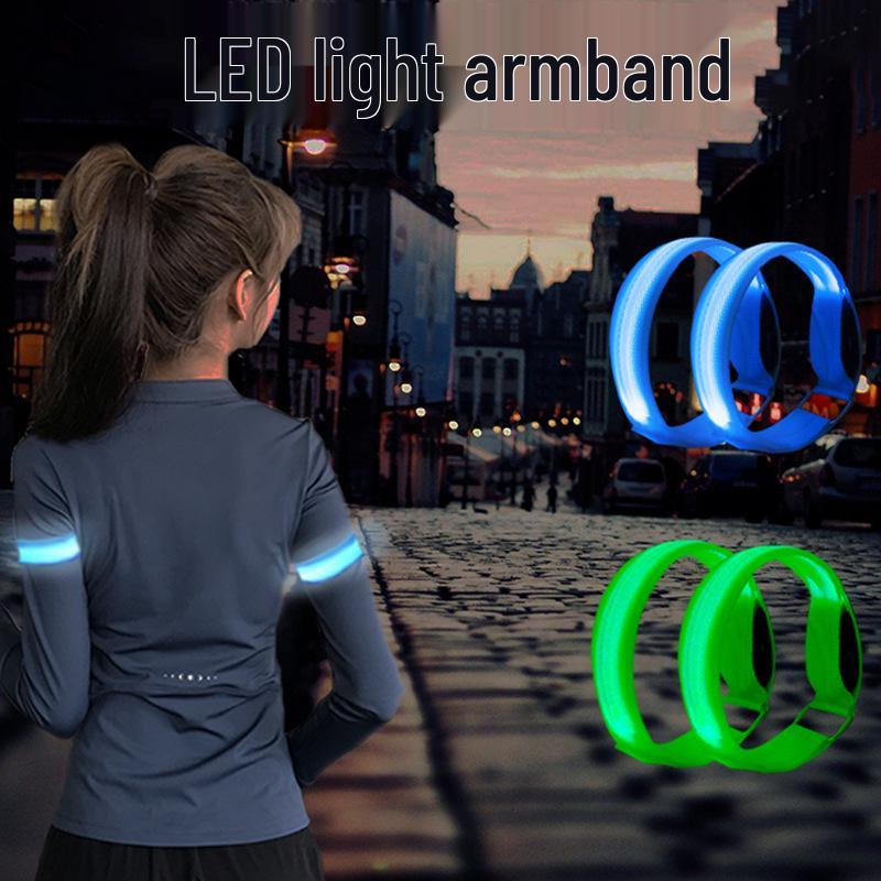 LED Reflective Safety Wristband for Night Sports and Events