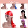 Luxurious Solid Color Durag Headwear Pirate Cap Unisex Hat With Smooth Silk Finish
