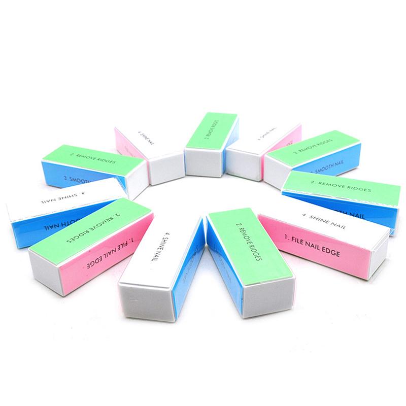 5 Pcs/Lot Nail Buffer Block 4 Way Colorful Buffing Block Shine Polisher Nail Buffing File Manicure Sanding Nail Art Tools