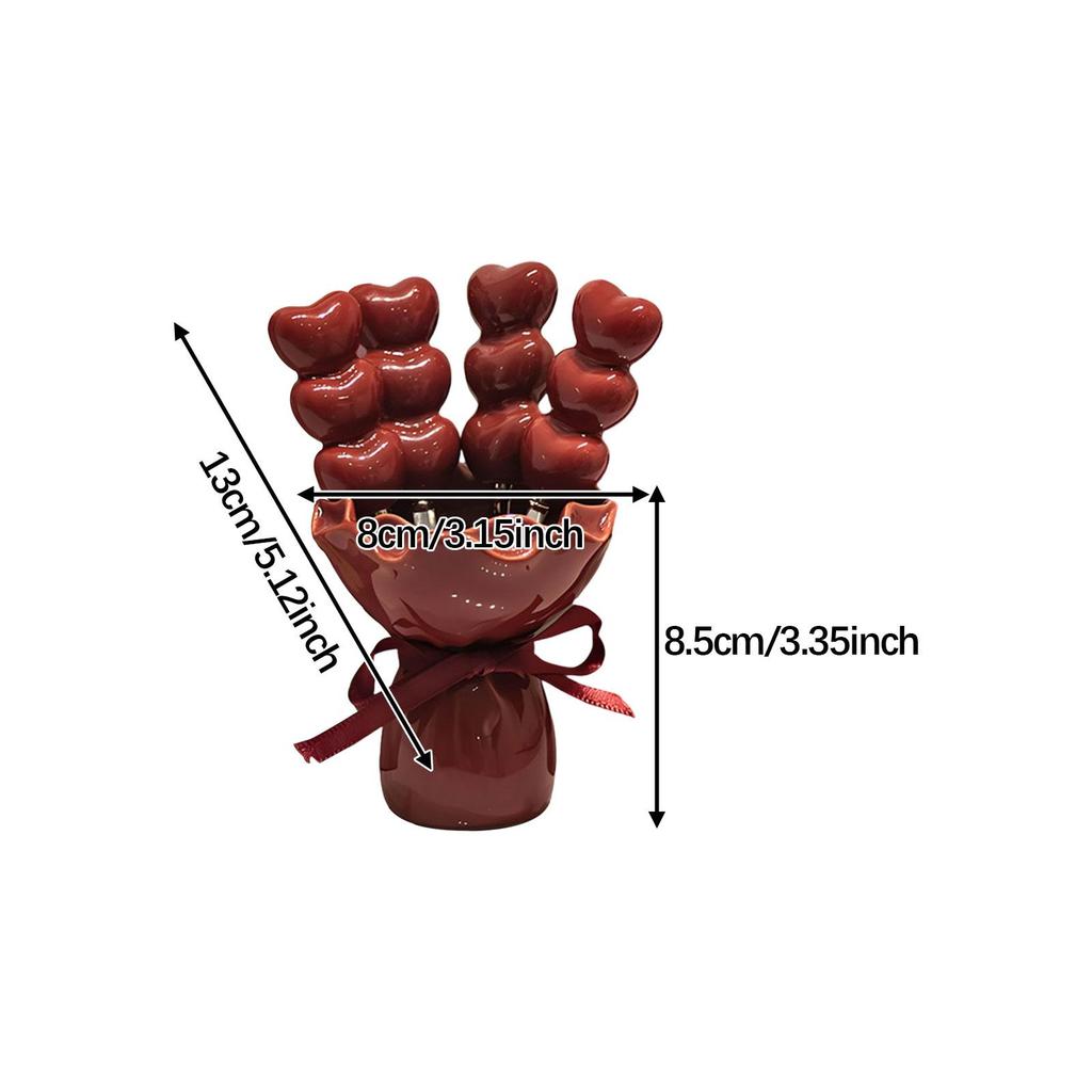 Heart Fruit Forks with Holder,Party Supply Creative Elegant Salad Forks Set Dessert Forks Sweet Food Pick for Fruit Cake Home