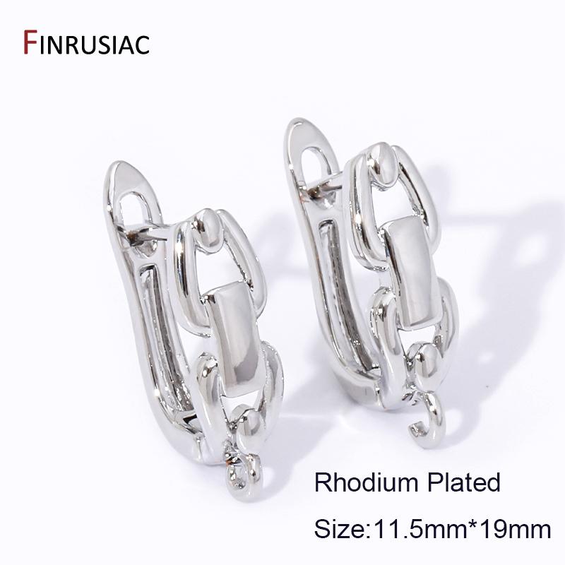 

DIY Women Earrings Accessories 18K Gold Plated Brass Shvenzy Earwire Fixture Earring Hooks Clasp For Earring Making Findings 1 pair