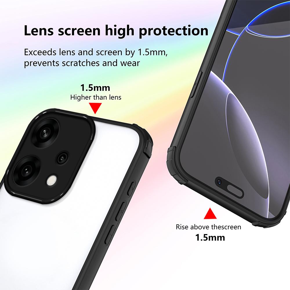 Luxury Shockproof Transparent Phone Case For OPPO Reno 14 13 12 11 10 Reno14 Reno13 F Pro 13F 14F 12F Clear Soft Bumper Cover