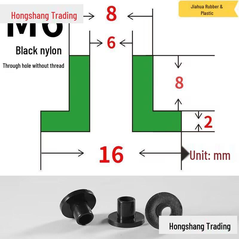 Step T-Shaped Nylon Insulating Bushing Washer, M3-M35 Thread Protection Spacer