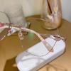 Elegant Rimless Metal Reading Glasses for Women with Anti-Blue Light Protection