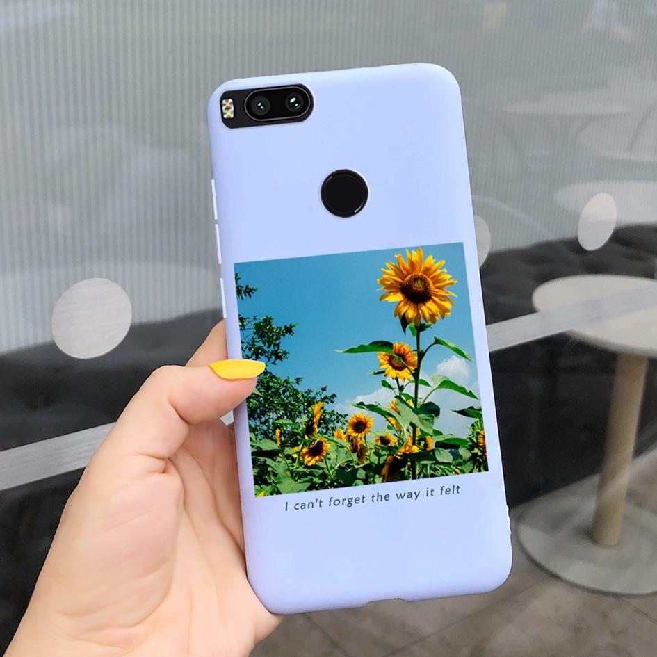 For Xiaomi Mi A1 5X Case New Butterfly Sunflower Patterns Soft Protector Bumper Cover For Xiomi Mi A1 MiA1 Mi5X Phone Cases 5.5"