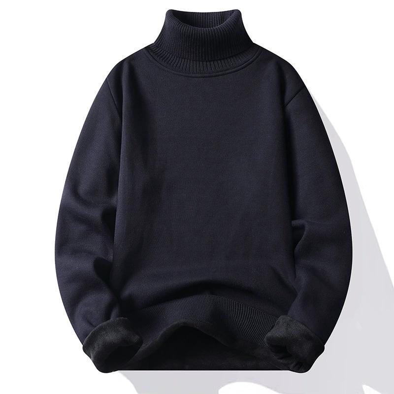 Autumn Winter Men's Turtleneck Sweater Men's Knitting Pullovers Rollneck Knitted Sweater Warm Men Jumper Slim Fit Casual Sweater
