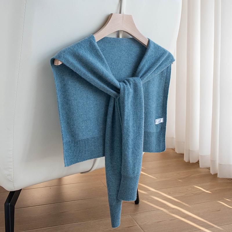 Four Seasons Cashmere Knitted Shawl Premium Sensing Shoulder and Neck Multifunctional Knotted Versatile Scarf