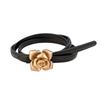 Four Seasons Available New Women'S Leather Thin Belt With Flower Waist For Skinny Look, Leather Belt With Sweater Dress