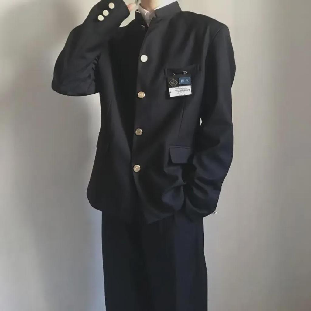 Unisexová japonská vysokoškolská uniformní bunda se stojáčkem