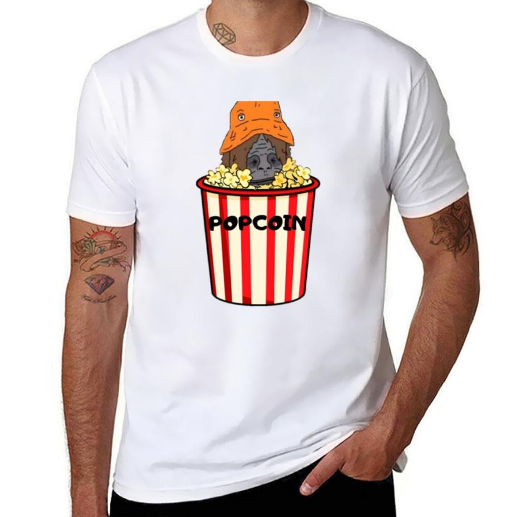 Sassy Popcoin Bucket Active Tshirt Big Size Crew Neck Tshirt
