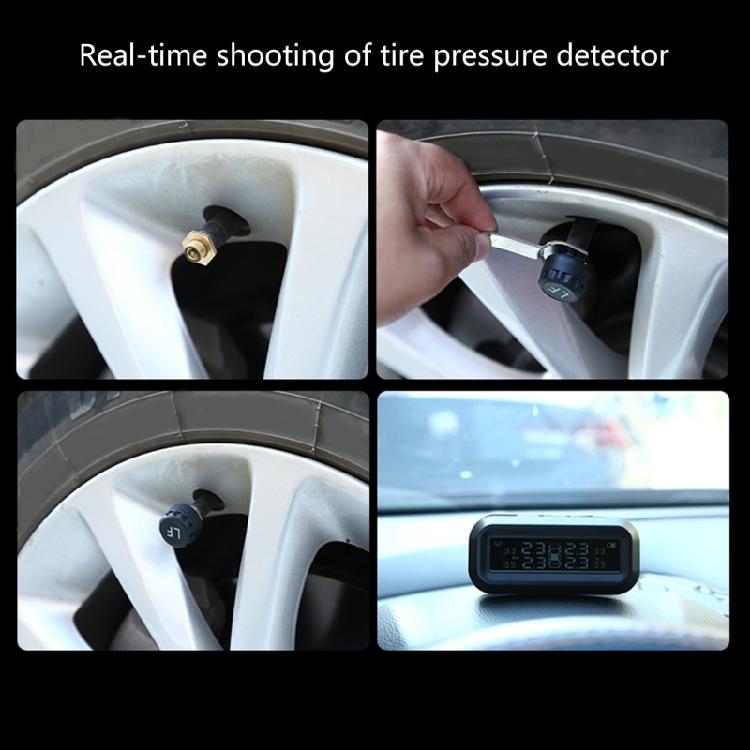 Solar USB Power TPMS Car Tire Monitor Tire Pressure Sensor Security Alarm Systems Digital Display Tyre Pressure