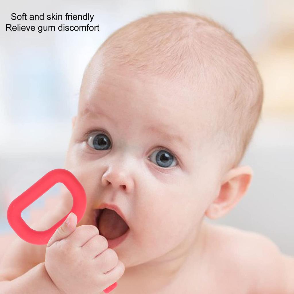 2 Handheld Chew Chewable Silicone Sensory Teething Toys for Encourages Chewing and Lower Back Suitable for Ages Year Toys, D-Shaped Babies, Function,