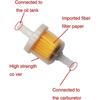 Universal 10Pcs/set 6mm Hose Motorcycle Petrol Gas Fuel Gasoline Oil Filter For Scooter Motorcycle Moped Scooter Dirt Fuel Filters5
