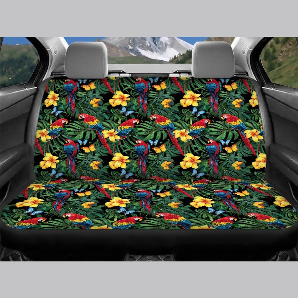 Car Seat Covers Full Set Waterproof Abstract Digital Print Airbag Compatible Front Rear Seat Cushions Stylish Vehicle Interior Decor