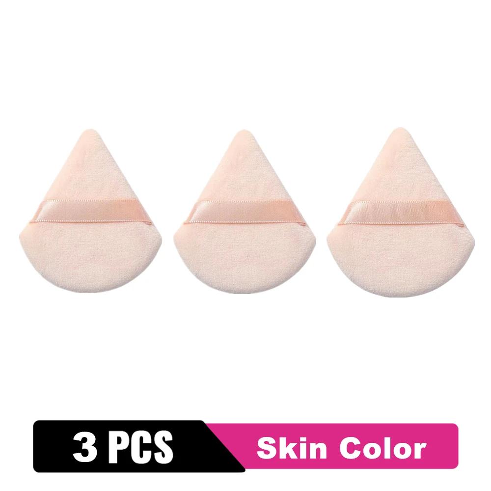 2/6ks Triangle Powder Puff Houba na make-up na obličej Soft Velvet Cosmetic Puff Blender Beauty Foundation Sponge Make-up příslušenství