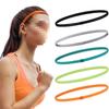 2 db Színes Sport Csúszásmentes Rugalmas Gumi Izzadtságpánt Jóga Futás Foci Hajpántok Fitness Sport Fejpánt