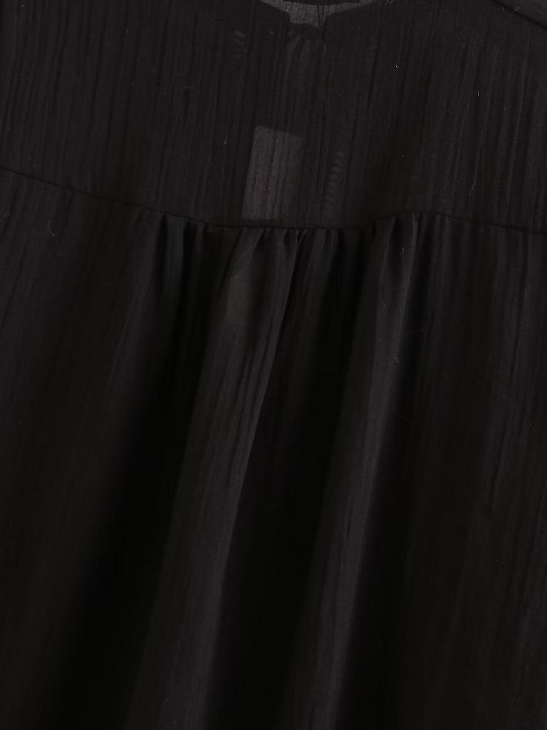 2024 Autumn Women's European & American Style Loose Embroidered Long Sleeve Shirt