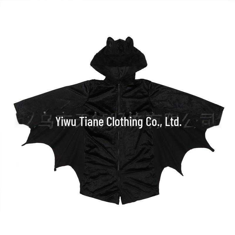 

Костюм вампира-летучей мыши в капюшоне для косплея - черный боди для выступлений на вечеринке в честь Хэллоуина 3XL