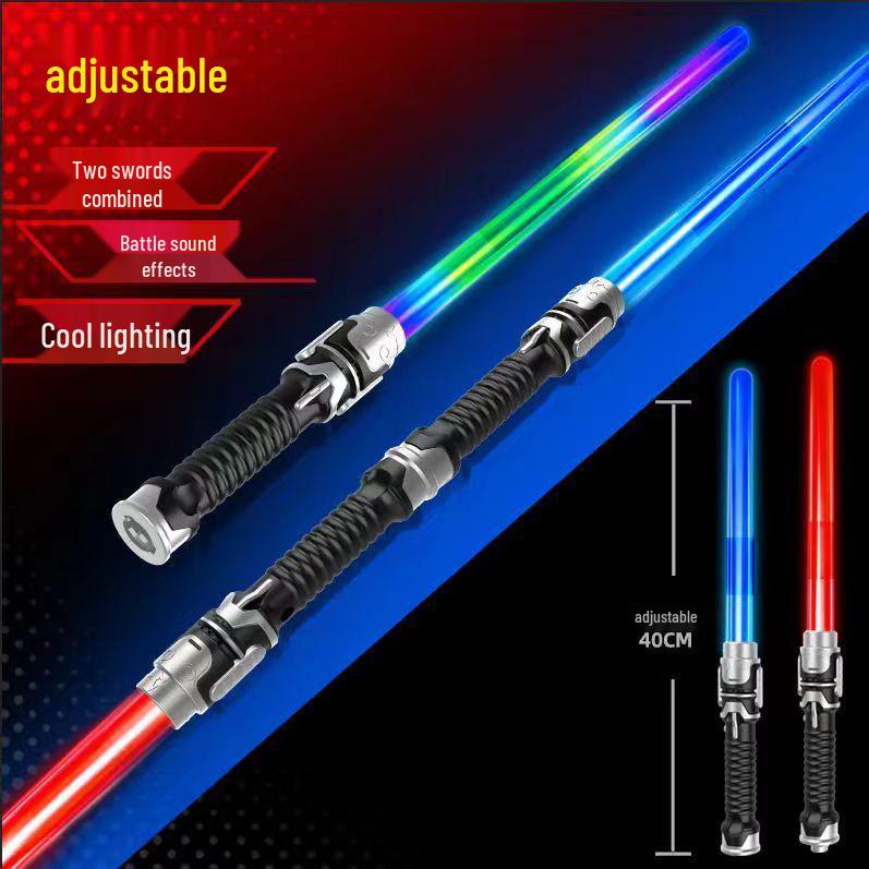 Star Wars Two-in-One Light Saber - Seven-Color Retractable Sound Toy
