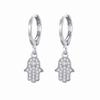 CRMYA Vintage Piercing Ear CZ Zircon Cross Earring Gold Silver Filled Drop Earrings For Women Hoop Earings Jewelry Wholesale