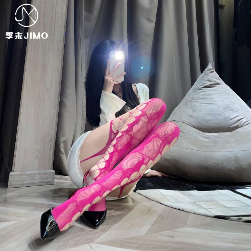 Lenjerie sexy model nou trandafir lateral încrucișat gol jartier integrat șosete plasă șosete ciorapi de damă șosete plasă 7002