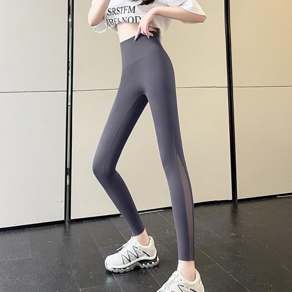 Mesh Yoga Pencil Pants High-waisted Summer Thin Leggings Long Pants Women Sharkskin Pants Fitness