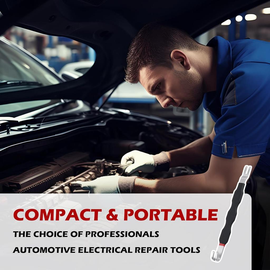 Automotive Electrical Terminal Connector Separator Removal Tool,2-In-1 Straight & Bent Head Electrical Disconnect Pliers With Non-Slip Grip,Durable