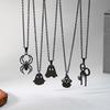 Stainless Steel Simple Personalized Ghost Pendant Necklace For Women Men Funny Pumpkin Clavicle Choker Halloween Party Jewelry
