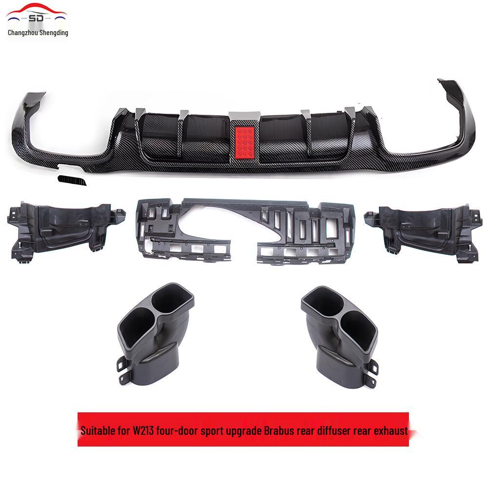 Brabus Rear Diffuser Tailpipes for Mercedes-Benz E-Class W213 (2017+), Sport Upgrade, Four-Door Model