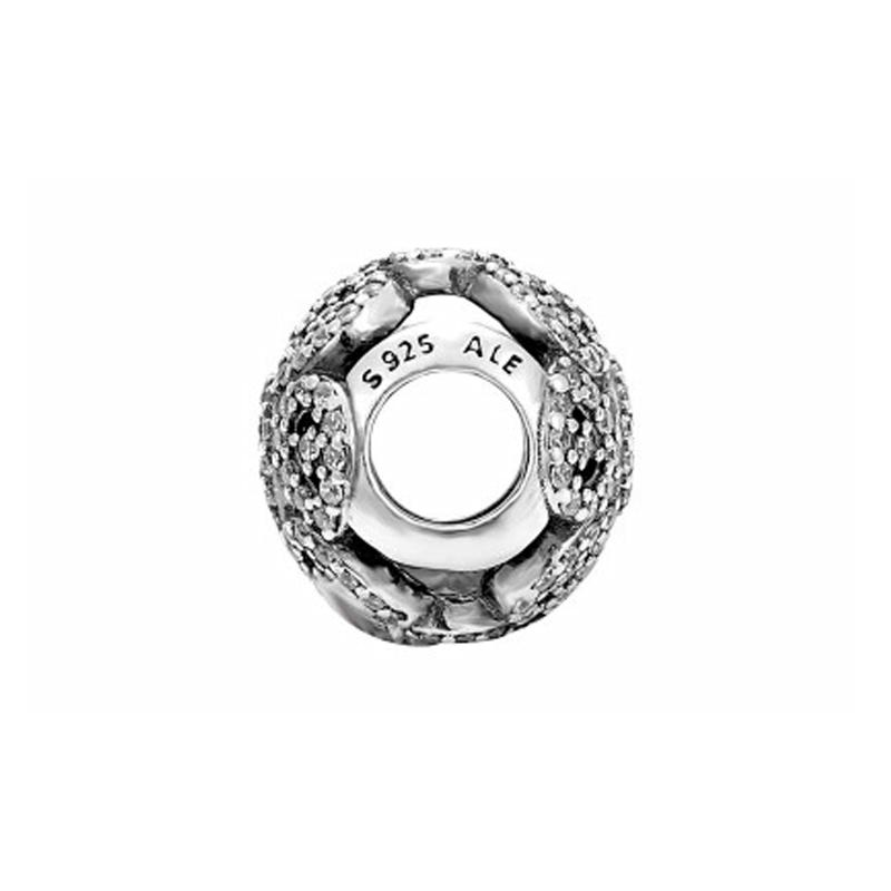 Pandora 925 Silver Layered Charm Drop Beads Women's Silver 796271CZ