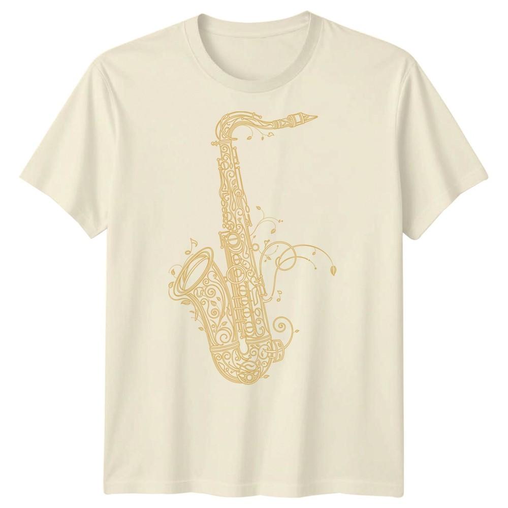 Saxophone Jazz Music Unisexs Tshirt Ornate Instruunisext