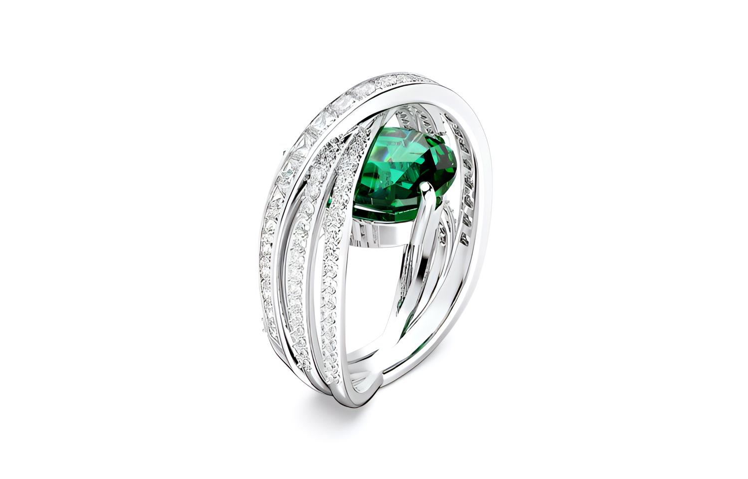 Swarovski Hyperbola Cocktail Ring 5666956 Silver|50